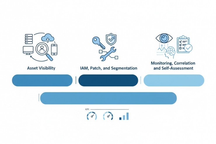 経産省「サプライチェーン強化に向けたセキュリティ対策評価制度」Day4｜90日で備える実装計画（資産可視化→IAM→パッチ→分離→監視）